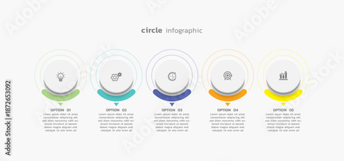 Presentation business abstract background infographic template colorful