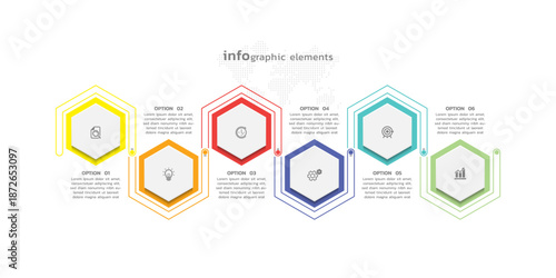 Presentation business abstract background infographic template colorful