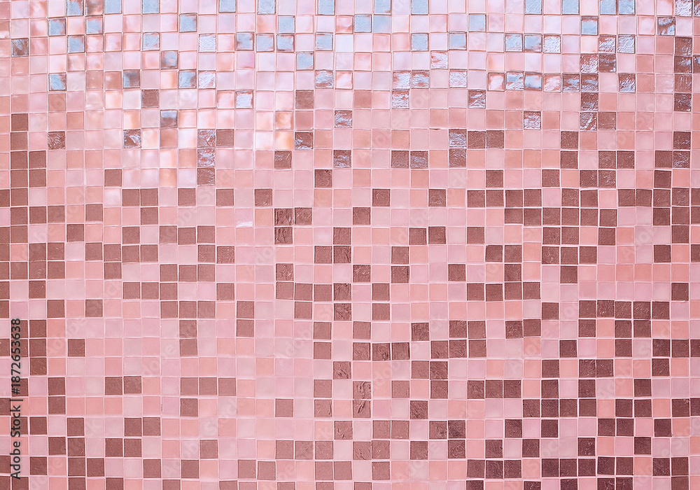 Fototapeta premium Pink Glass Tile Abstract Background
