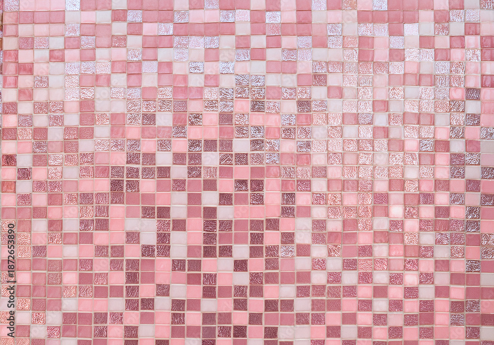 Fototapeta premium Pink Glass Tile Abstract Background