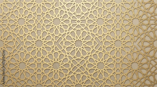 Ramadan banner background, seamless islamic geometric pattern