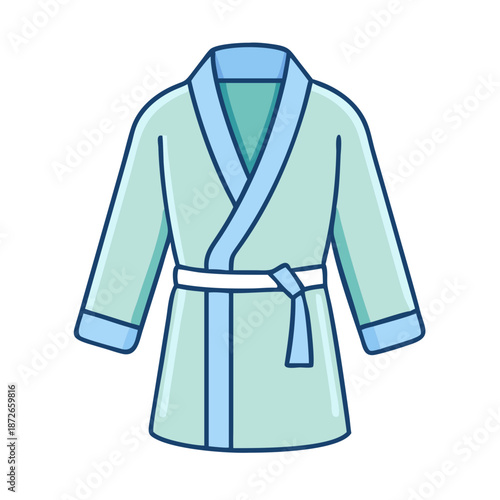 White Luxury Bathrobe Hanging in Modern Bathroom – Spa and Hotel Concept