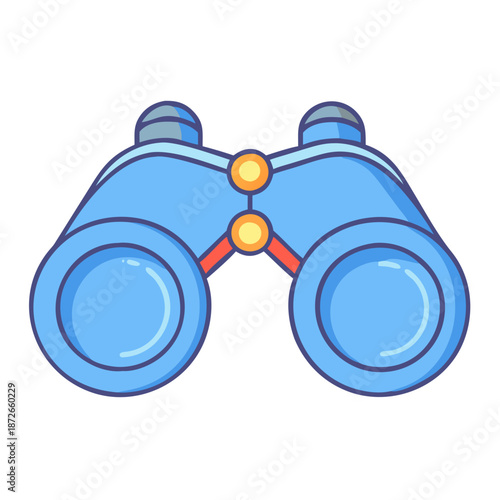 “Black Binoculars Isolated on White Background – Optical Vision Equipment”