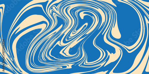 Colorful abstract brush stroke painting seamless pattern illustration. Modern paint line background in fun summer color.