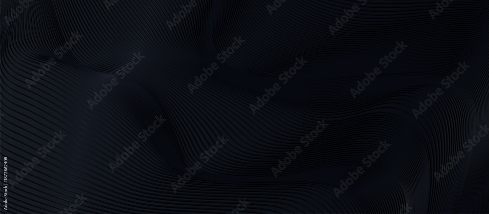 Fototapeta premium Black image of a black luxury patterned fabric
