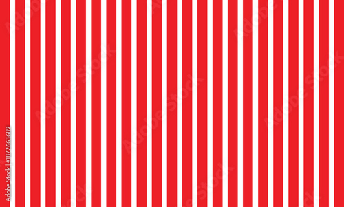 Red and white vertical stripes seamless pattern background striped