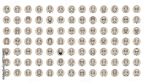 avatar icons showcasing a diverse range of characters and styles, perfect for digital profiles, user interfaces, and engaging online experiences