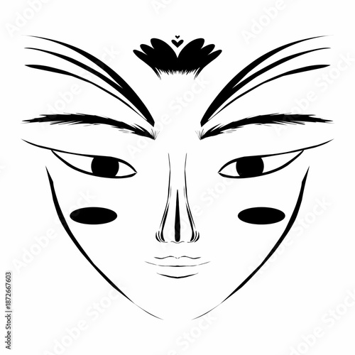 Simlpe design of a black and white mask