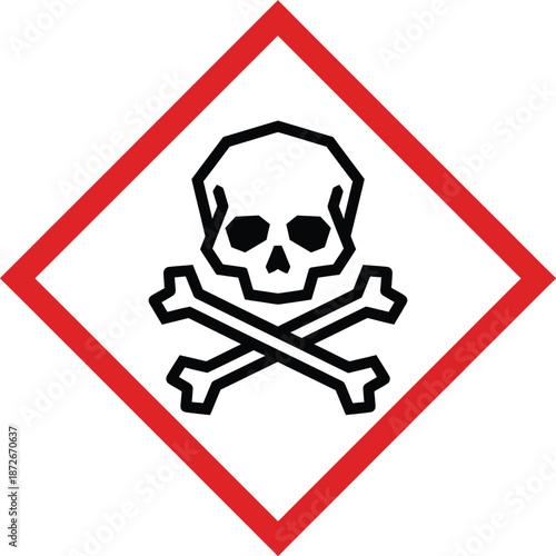 A red diamond symbol displaying a white skull and crossbones indicating acute toxicity hazard