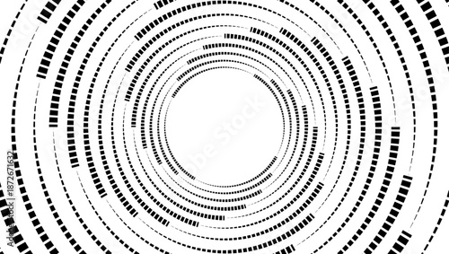 Abstract 3d black and white spiral design features a swirling metal texture and grey wave lines to create a modern vector wallpaper backdrop