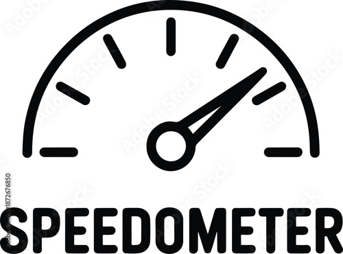 Speedometer gauge showing performance and measurement