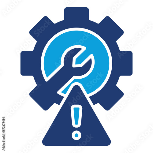 Defect Flat Blue Icon Style