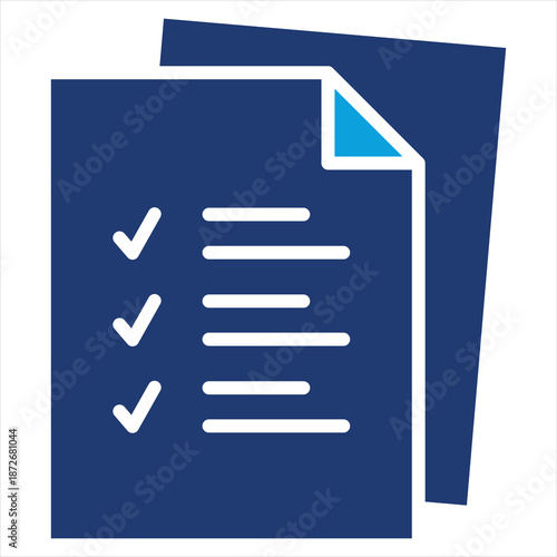 Document Flat Blue Icon Style