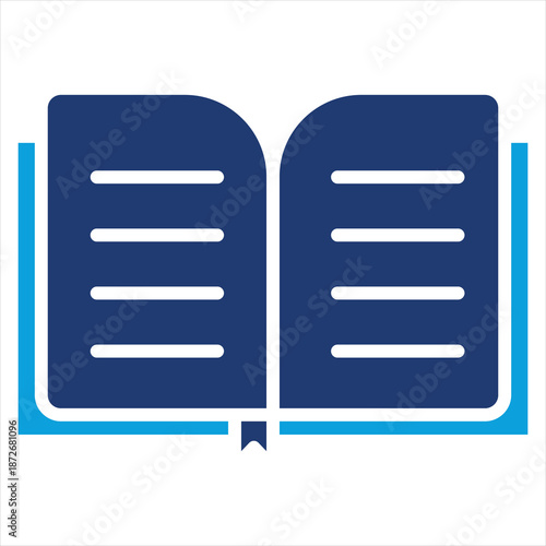 Book Flat Blue Icon Style