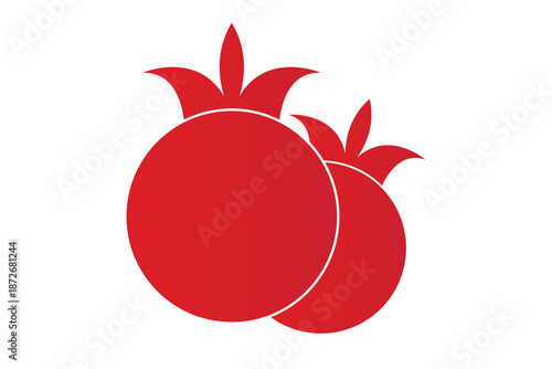 pomegranate fresh fruit icon, vector illustration of a pomegranate fruit icon.