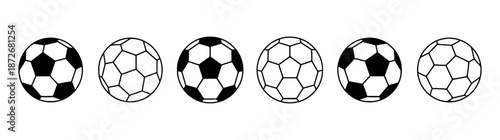 Soccer ball in black and white football sport
