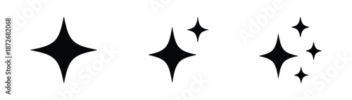 Sparkle Glitter Shine Vector Icons