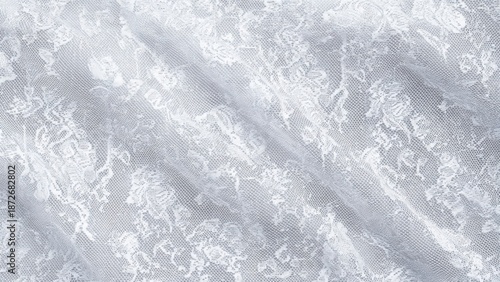 Elegant White Lace Fabric Texture