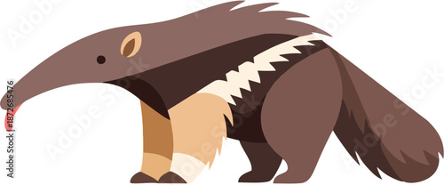 Aardvark animal side profile.