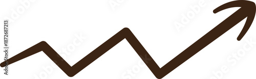An arrow indicating an upward trend, symbolizing growth and progress
