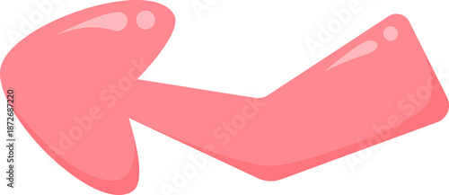 A stylized illustration of a left-pointing arrow, in a modern and minimalist design, indicating direction and guidance