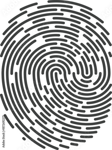 Abstract fingerprint graphic a unique biometric identification symbol perfect for security and personal data concepts isolated on white background
