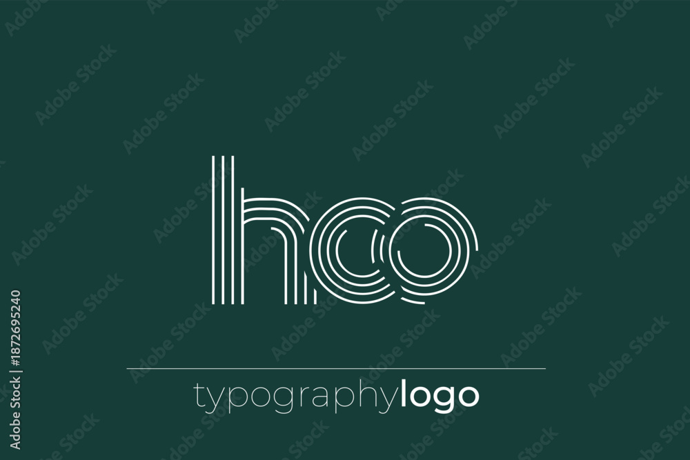 Obraz premium HCO modern geometric typography logo