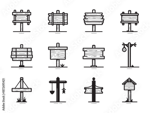 Rustic signboard guides guests with style