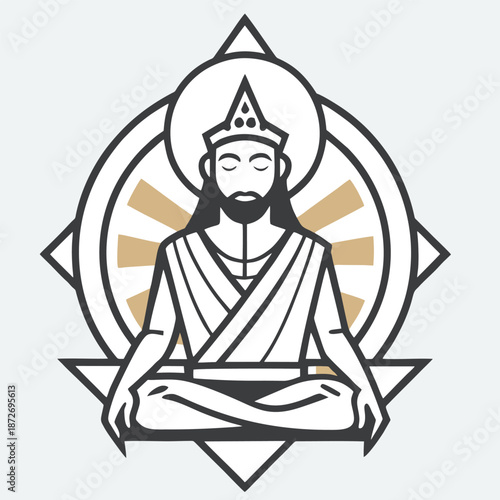 design logo vector icon illustration god sacred  spiritual