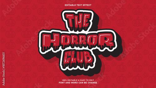 Dripping Blood Horror Club Text Effect and Editable Font Style