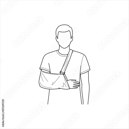 Medical Arm Sling Icon Representing Injury And Healthcare Support