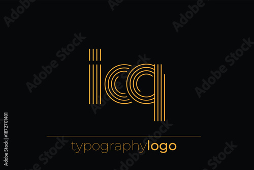 ICQ modern geometric typography logo