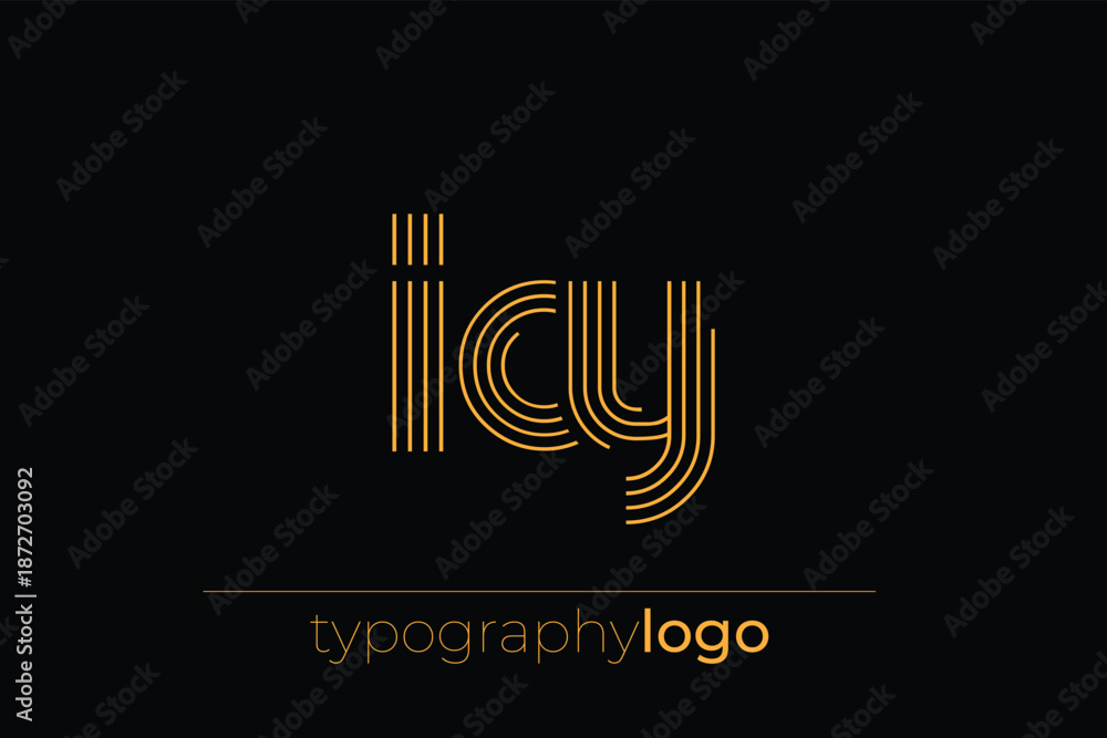 Obraz premium ICY modern geometric typography logo