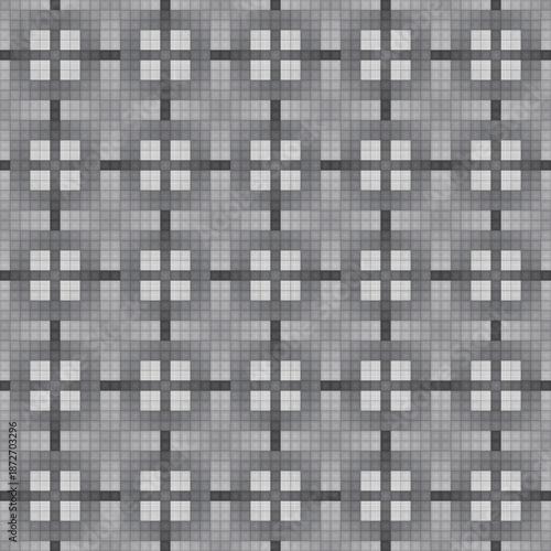 black and white square mosaic seamless pattern vector illustration