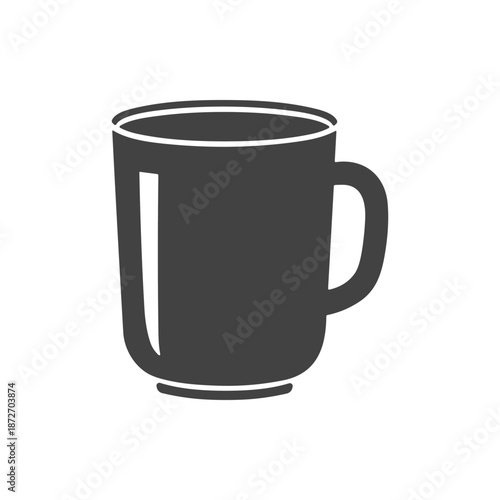 Simple, Modern Silhouette of a Tall Mug for Hot Beverages