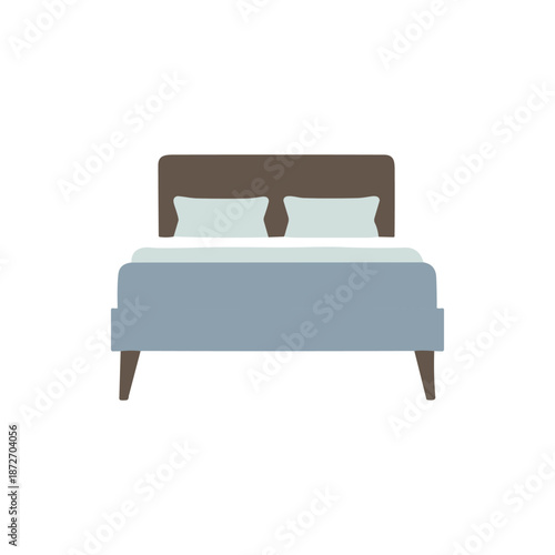 Cozy and Comfortable Bed with Pillows and Duvet for a Restful Sleep
