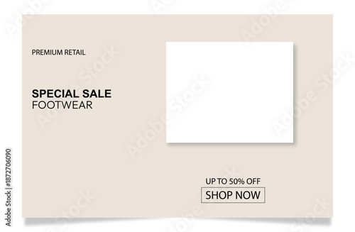 Modern Fashion Footwear Sale Banner Template