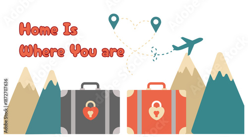 Happy valentines day home is where you are travel love heartfelt wishes