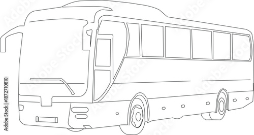 White bus isolated on a clean white background vector illustration suitable for transport and travel concepts
