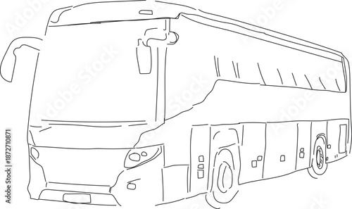 Hand drawn vector sketch of a car and kitchen design illustration