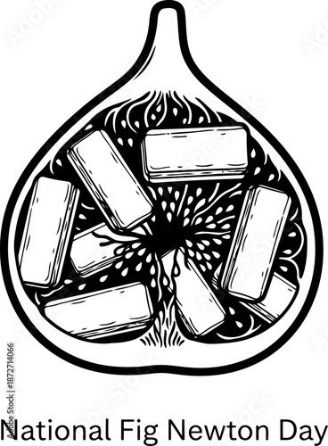 Silhouette of a fig newton on national fig newton day