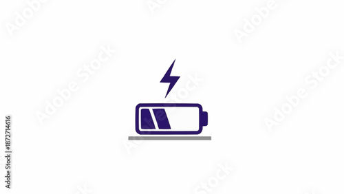 Battery icon with lightning bolt symbol.