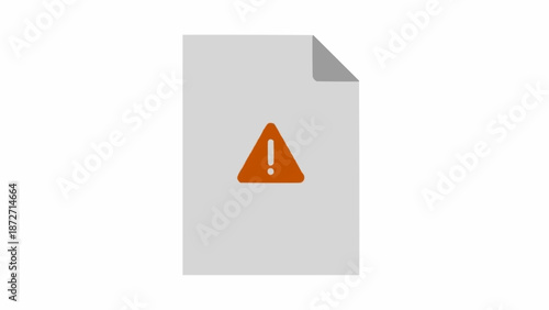 Warning Sign on Paper Document.