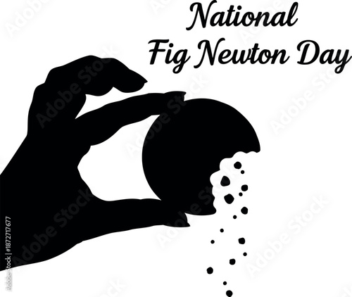 National fig newton day silhouette celebrating a popular snack