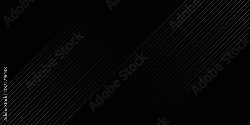 Black background with shiny diagonal lines wallpaper, Black and grey metallic abstract tech geometric linear background.