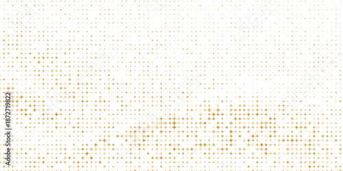 Gold falling down confetti background. Repeated golden dotted glitter pattern. Yellow, orange and golden dots wallpaper.vector eps10