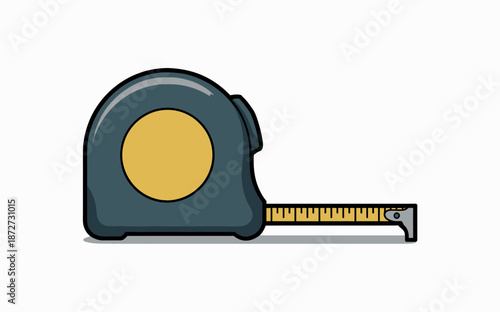 Illustrated Tape Measure Tool for Construction Projects