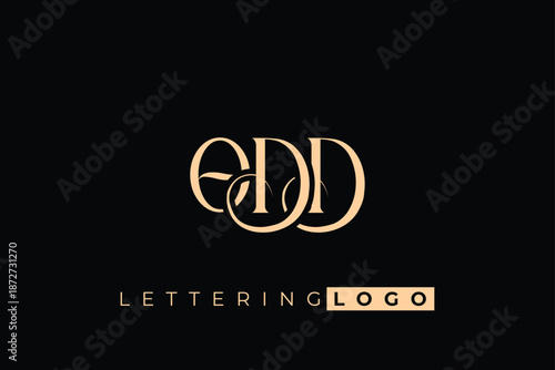 ODD Elegant Monogram Logo Design With Decorative Lettering