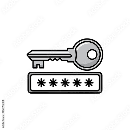 Unlocking access with a key and password authentication