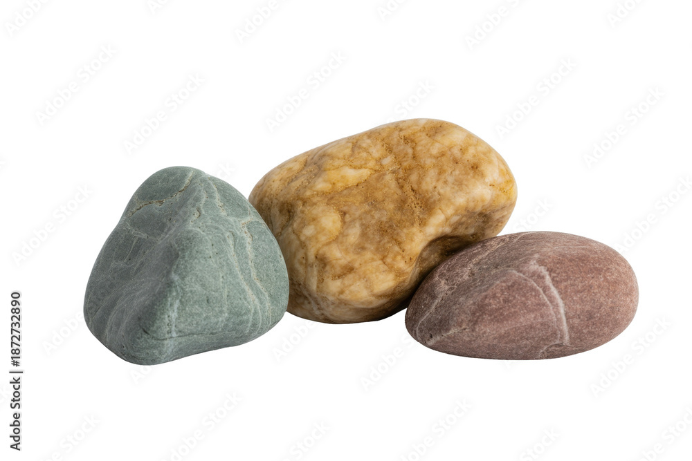 Naklejka premium Pile of colorful smooth stones